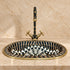 Handcrafted Moroccan Brass Wall-Mounted Basin Stand with Decorative Faucet