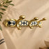 Handcrafted Moroccan Brass Wall Hook Rack with Geometric Inlay