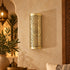 Handcrafted Moroccan Brass Wall Sconce – Decorative Pierced Metal Wall Light