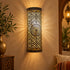 Handcrafted Moroccan Brass Wall Sconce – Decorative Pierced Metal Wall Light