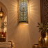 Handcrafted Moroccan Brass Wall Sconce – Decorative Pierced Metal Wall Light