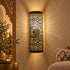 Handcrafted Moroccan Brass Wall Sconce – Decorative Pierced Metal Wall Light