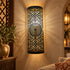 Handcrafted Moroccan Brass Wall Sconce – Decorative Pierced Metal Wall Light