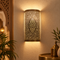 Handcrafted Moroccan Brass Wall Sconce – Pierced Metal Decorative Wall Light
