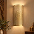 Handcrafted Moroccan Brass Wall Sconce – Pierced Metal Decorative Wall Light