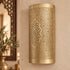 Handcrafted Moroccan Brass Wall Sconce – Pierced Metal Decorative Wall Light