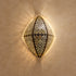 Handcrafted Moroccan Brass Wall Sconce – Pierced Metal Wall Light with Ornate Cutout Design
