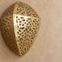Handcrafted Moroccan Brass Wall Sconce – Pierced Metal Wall Light with Ornate Cutout Design