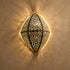 Handcrafted Moroccan Brass Wall Sconce – Pierced Metal Wall Light with Ornate Cutout Design
