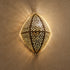 Handcrafted Moroccan Brass Wall Sconce – Pierced Metal Wall Light with Ornate Cutout Design