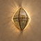 Handcrafted Moroccan Brass Wall Sconce – Pierced Metal Wall Light with Ornate Cutout Design