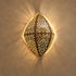 Handcrafted Moroccan Brass Wall Sconce – Pierced Metal Wall Light with Ornate Cutout Design