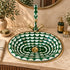 Handcrafted Moroccan Green Mosaic Vessel Sink with Brass Faucet