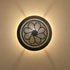 Handcrafted Moroccan Round Brass Wall Light – Pierced Metal Sconce with Decorative Shadow Effect