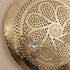 Handcrafted Moroccan Round Brass Wall Light – Pierced Metal Sconce with Decorative Shadow Effect