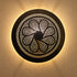 Handcrafted Moroccan Round Brass Wall Light – Pierced Metal Sconce with Decorative Shadow Effect