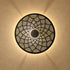 Handcrafted Moroccan Round Brass Wall Light – Pierced Metal Sconce with Warm Decorative Shadow Pattern