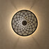 Handcrafted Moroccan Round Brass Wall Light – Pierced Metal Sconce with Warm Decorative Shadow Pattern