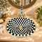 Handcrafted Moroccan Wall-Mounted Mosaic Basin with Brass Faucet