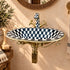 Handcrafted Moroccan Wall-Mounted Mosaic Basin with Brass Faucet