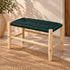 Handcrafted Moroccan Wooden Bench with Black Woven Cord Seat – Rustic Boho Entryway Accent Bench