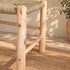 Handcrafted Moroccan Wooden Bench with Natural Woven Reed Seat – Rustic Boho Accent Seating