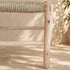 Handcrafted Moroccan Wooden Bench with Natural Woven Reed Seat – Rustic Boho Accent Seating