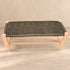 Handcrafted Moroccan Wooden Bench with Olive Green Woven Rope Seat – Rustic Boho Entryway & Home Décor
