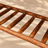 Handcrafted Moroccan Woven Leather Bench with Rustic Wooden Frame and Lower Storage Shelf