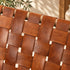 Handcrafted Moroccan Woven Leather Lounge Chair with Natural Wooden Frame – Rustic Boho Accent Chair