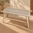 Handcrafted Moroccan Woven Rope Bench with Natural Wooden Frame – Rustic Boho Entryway & Bedroom Seat