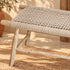 Handcrafted Moroccan Woven Rope Bench with Natural Wooden Frame – Rustic Boho Entryway & Bedroom Seat