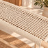 Handcrafted Moroccan Woven Rope Bench with Natural Wooden Frame – Rustic Boho Entryway & Bedroom Seat