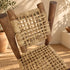 Handcrafted Moroccan Woven Rope Dining Chair with Rustic Wooden Frame