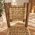 Handcrafted Moroccan Woven Rope Dining Chair with Rustic Wooden Frame