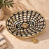 Handcrafted Oval Brass Vessel Sink with Black & Mother-of-Pearl Mosaic Interior