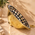Handcrafted Oval Brass Vessel Sink with Black & Mother-of-Pearl Mosaic Interior