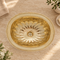 Handcrafted Petal-Embossed Solid Brass Oval Sink with Drain