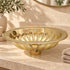 Handcrafted Petal-Embossed Solid Brass Oval Sink with Drain