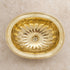 Handcrafted Petal-Embossed Solid Brass Oval Sink with Drain