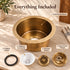 Handcrafted Round Solid Brass Sink – Moroccan Artisan Basin