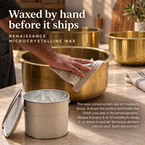 Handcrafted Round Solid Brass Sink – Moroccan Artisan Basin