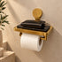 Handcrafted Solid Brass Toilet Paper Holder with Shelf
