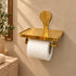 Handcrafted Solid Brass Toilet Paper Holder with Shelf