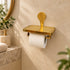 Handcrafted Solid Brass Toilet Paper Holder with Shelf