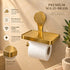 Handcrafted Solid Brass Toilet Paper Holder with Shelf