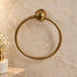 Handcrafted Moroccan Engraved Brass Towel Ring & Toilet Paper Holder Set