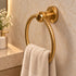 Handcrafted Moroccan Engraved Brass Towel Ring & Toilet Paper Holder Set