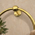 Handcrafted Solid Brass Towel Ring – Wall-Mounted Round Bathroom Hand Towel Holder with Polished Golden Finish