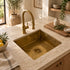 Handcrafted Solid Brass Undermount Sink – Aged Bronze Patina